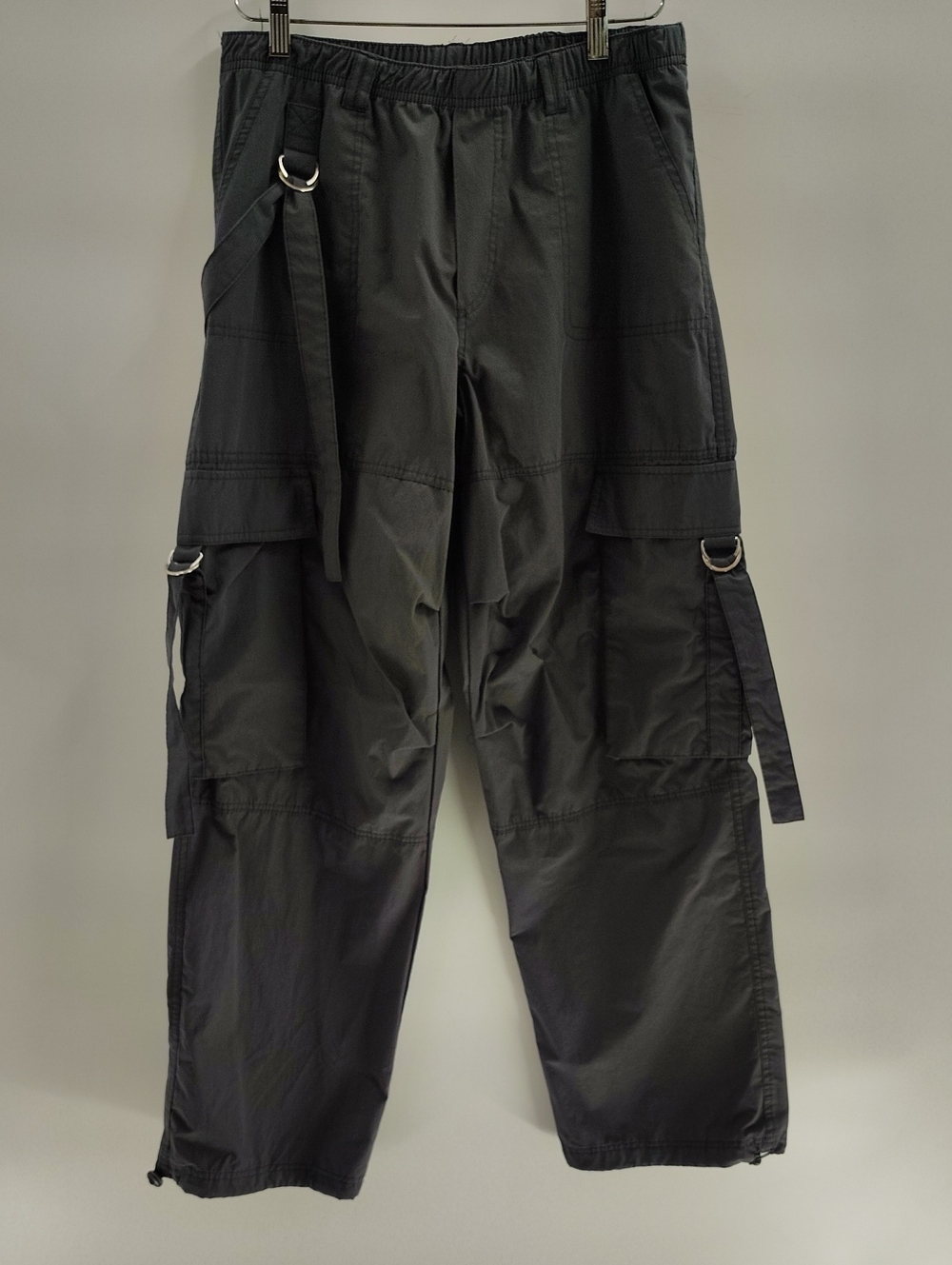 Orange Kiss Essentials Goth Streetwear Pants Gray Poly Cotton Large